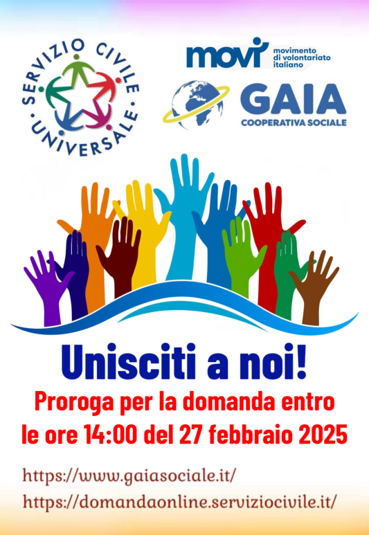 Svolgi il “Servizio Civile” con Gaia